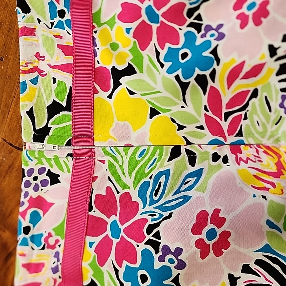 BAMBOO TRADERS SKORT Tropical Floral Bird Print 16 Back Zipper,Slits,Tennis,Golf - Picture 7 of 9